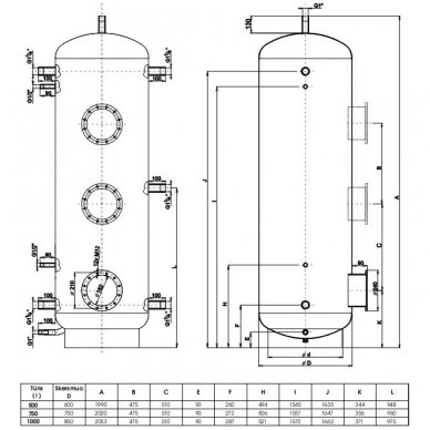 Dražice apšiltinta akumuliacinė talpa NAD 1000 v1 3