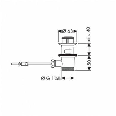 Hansgrohe maišytuvas praustuvui su ventiliu Focus 100 Care 31911000 3