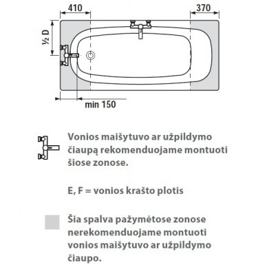 Jika stačiakampė vonia Tanza 1600x700 3