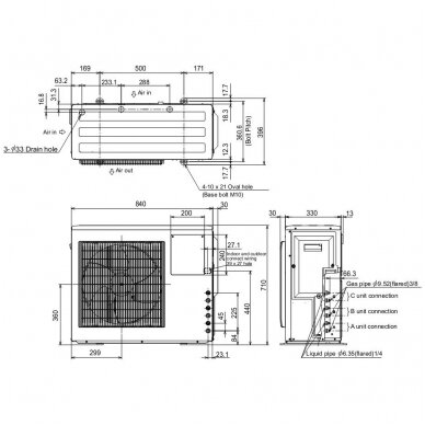 Mitsubishi Electric šilumos siurblio oro kondicionieriaus lauko blokas MXZ-2F53VFHZ 2