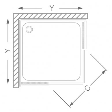 Roth kvadratinis dušo boksas SIMPLE SQUARE 900x900 2