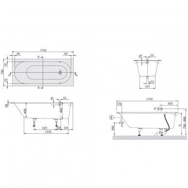 Villeroy&Boch vonia Oberon Solo 1700x750 BQ170OBE2V01 4