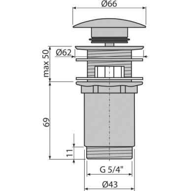 Alcadrain ventilis praustuvui Click-Clack A392C 2
