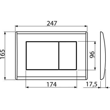 Alcadrain vandens nuleidimo mygtukas M27x 2