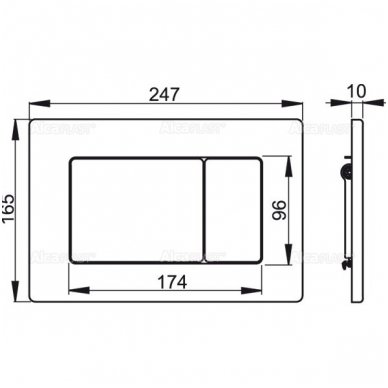 Alcadrain antivandalinis vandens nuleidimo mygtukas M279 2