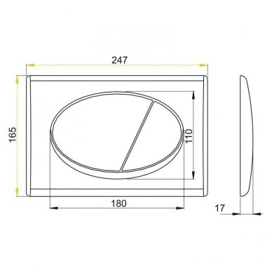 Alcadrain vandens nuleidimo mygtukas M7x 2