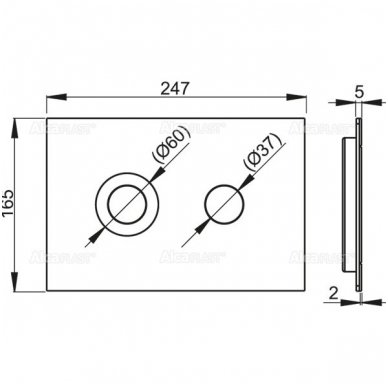 Alcadrain vandens nuleidimo mygtukas Turn 2