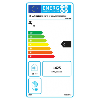 Ariston elektrinis vandens šildytuvas INITIO XP 150 VERT 560 MO EU 4