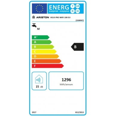 Ariston elektrinis vandens šildytuvas VELIS PRO WIFI 100 EU 5