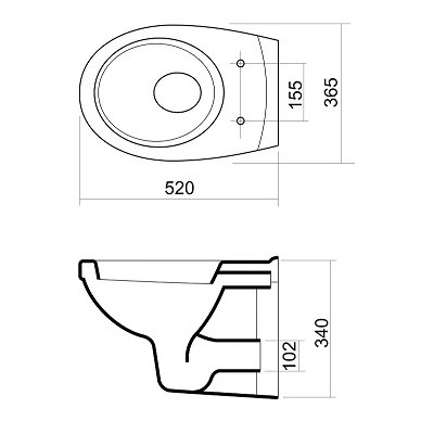 Armatura pakabinamas WC su dangčiu Sella 1620-051-300 3