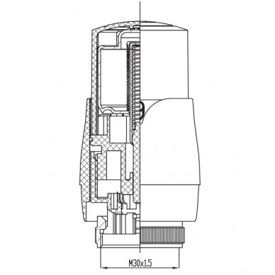 Armatura termogalvutė radiatoriui GT 886-500-98 2