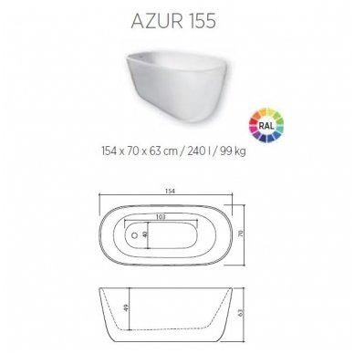 Balteco vonia Azur 155 3