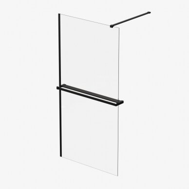 Brasta Glass lentynėlė / kabykla dušo sienelei 2