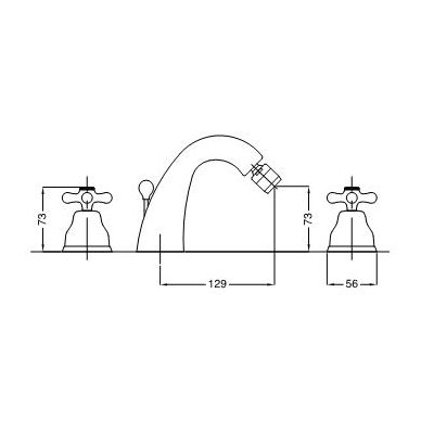 Bugnatese 3 dalių bidė maišytuvas Old '800 025 2