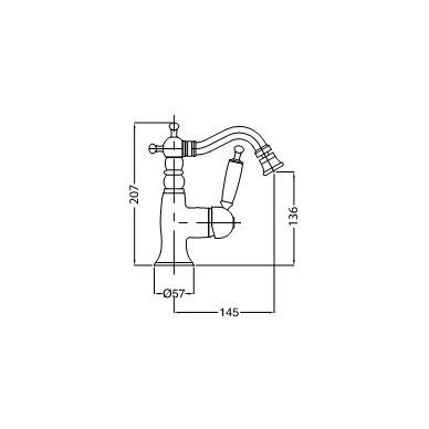 Bugnatese bidė maišytuvas Oxford 6323 2
