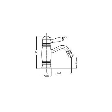 Bugnatese termostatinis bidė maišytuvas Oxford 6363 2