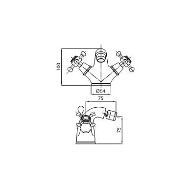 Bugnatese bidė maišytuvas Lady 944 2