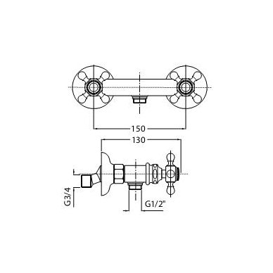 Bugnatese maišytuvas dušui Arcadia 8346 2