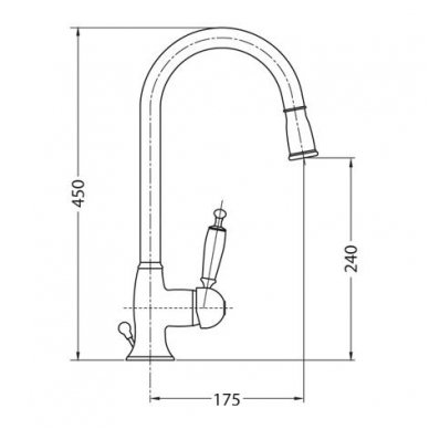 Bugnatese maišytuvas plautuvei Cucina 6395 2