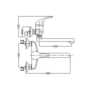 Bugnatese maišytuvas plautuvei Cucina 6540 2