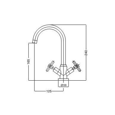 Bugnatese maišytuvas praustuvui Rodos 7334 2