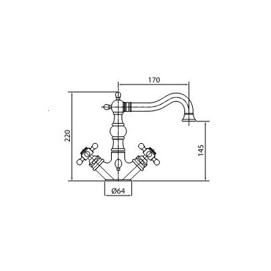 Bugnatese maišytuvas praustuvui Arcadia 8334 2