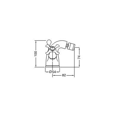 Bugnatese maišytuvas praustuvui Old '800 034 2