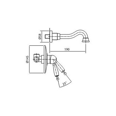 Bugnatese sieninis maišytuvas praustuvui Oxford 6345 2
