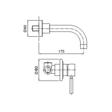 Bugnatese sieninis maišytuvas praustuvui Kobuk 2245 2