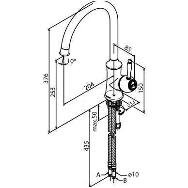 Damixa maišytuvas plautuvei Tradition 37069 2
