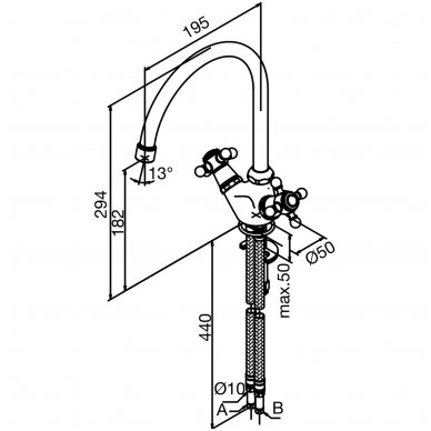 Damixa maišytuvas plautuvei Tradition 37005 2