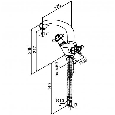 Damixa maišytuvas plautuvei Tradition 37008 2