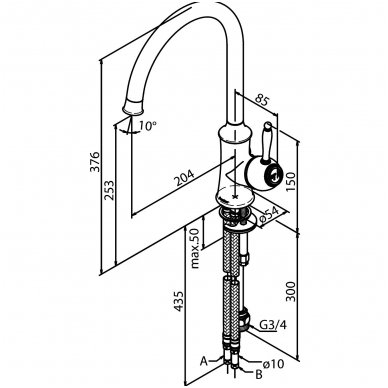 Damixa maišytuvas plautuvei Tradition 37071 2