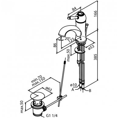 Damixa maišytuvas praustuvui Tradition 37821 2
