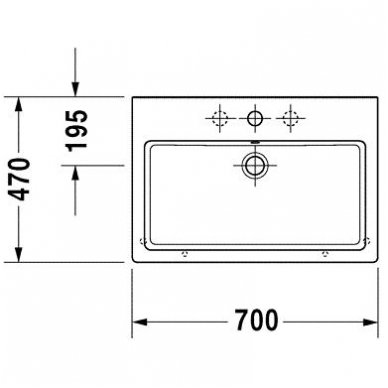 Duravit baldinis praustuvas 700x470 Vero 045470 2