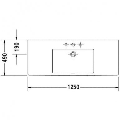 Duravit baldinis praustuvas 1250x490 Vero 032912 2