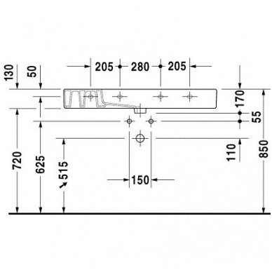 Duravit baldinis praustuvas 1050x490 Vero 032910 3