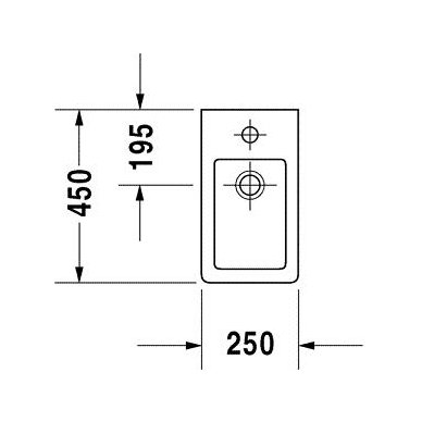 Duravit mažas praustuvas 250x450 Vero 070225 2