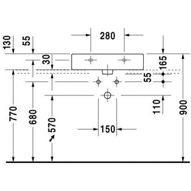 Duravit baldinis praustuvas 600x470 Vero 045460 3