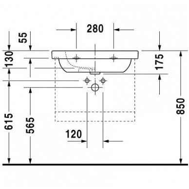 Duravit praustuvas 650x480 D-Code 034265 3