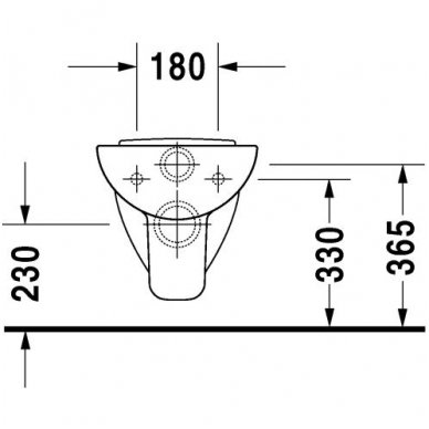 Duravit pakabinamas WC D-Code 221009 4