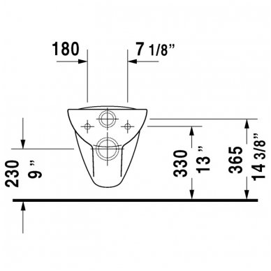Duravit pakabinamas WC D-Code 253509 4