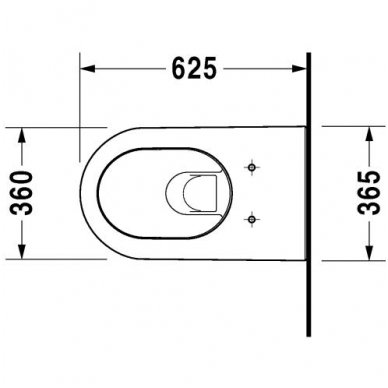 Duravit pakabinamas WC Darling New 254409 2