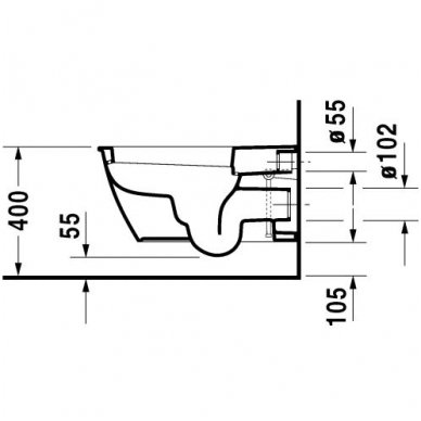 Duravit pakabinamas WC Darling New 254409 3