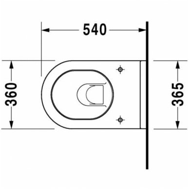 Duravit pakabinamas WC Starck 3 222509 2