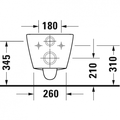 Duravit pakabinamas WC su dangčiu D-NEO Rimless 10