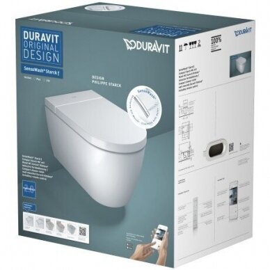 650001204320Duravit pakabinamas WC su dangčiu SensoWash Starck F Plus 3