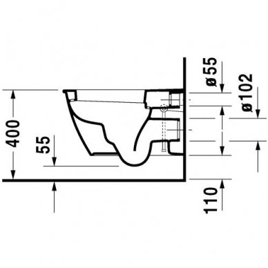 Duravit pakabinamas WC Darling New 254509 3