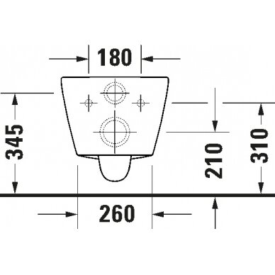 Duravit pakabinamas WC D-Code Rimless 6