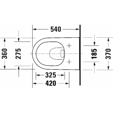 Duravit pakabinamas WC D-Code Rimless 7